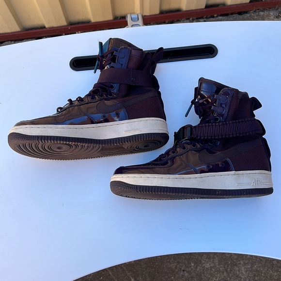 Nike Air SF AF 1 Purple Shoes AU 7, ER 38, cm 24 | As-is Missing 2 Belts Accesor - Picture 5 of 16